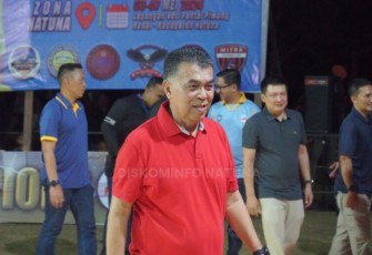Bupati Natuna, Wan Siswandi secara resmi membuka  kejuaraan bola voli piala Gubernur Kepri 2024 katagori Putri U-23 zona Kabupaten Natuna. Bertempat di Wisata Geopark Pantai Piwang Kecamatan Bunguran Timur Kabupaten Natuna. Jum'at 03/05/2024. Pukul 19.30. Malam.