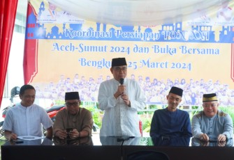 Asisten I Setda Provinsi Bengkulu Khairil Anwar bersama Ketua Umum Komite Olahraga Nasional Indonesia (KONI) Provinsi Bengkulu Dedy Ermansyah memimpin Rapat Koordinasi KONI Provinsi Bengkulu bersama Cabang Olahraga (Cabor) dalam rangka Pekan Olahraga Nasional (PON) XXI Aceh-Sumatera Utara 2024 di Sekretariat KONI Provinsi Bengkulu