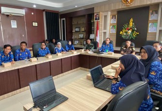 Danramil Batumandi saat Hadir Ikuti Vicon di Kantor Bupati Balangan