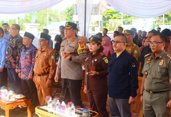 Kapolres Lebong saat Hadiri Simulasi Pemungutan Suara dan Penghitungan Suara Pemilu 2024