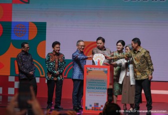 Menko Perekonomian Airlangga Hartarto saat launching GENCARKAN di Jakarta 