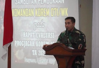 Korem Wijayakusuma Lakukan Evaluasi Progjagar 2023 dan Penyusunan Rancangan Awal Renja Satker TA 2024