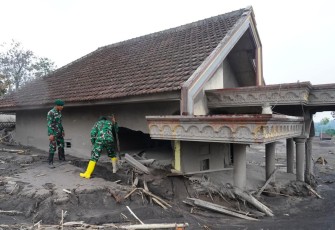 Salah satu rumah warga terdampak Erupsi Gunung Semeru