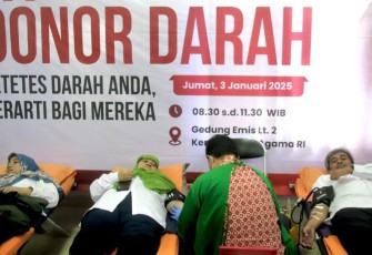 Donor darah semarak HAB ke-79 di Jakarta, Jum'at (3/1/25)
