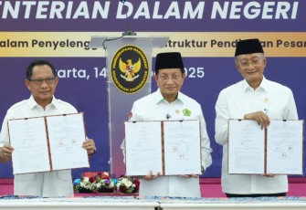 SKB 3 Menteri, lindungi santri dan pesantren di Jakarta, Selasa (14/10)