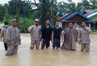 Polres Lingga dan Polsek Jajaran saat Siaga Tanggap Bencana Alam