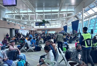 Ilustrasi penumpang nataru di airport 
