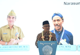 Wamendikdasmen Atip, di Purwokerto, Kab. Banyumas, Selasa (21/1).
