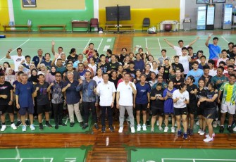Wamenpora Taufik Hidayat, mengunjungi Pelatnas Pengurus Pusat Persatuan Bulutangkis Seluruh Indonesia (PP PBSI) sekaligus memberikan arahan kepada para atlet, pelatih, dan tim pendukung di Pelatnas PBSI, Cipayung, Jakarta Timur, Jumat (3/1).