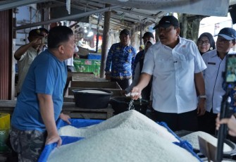 Wakil Gubernur Bengkulu, Mian, melakukan inspeksi mendadak (sidak) harga bahan pokok di Pasar Panorama, Kota Bengkulu, Rabu (17/12)