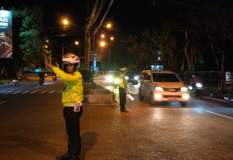 Petugas saat Patroli dan Pengaturan Lalu Lintas saat Haul Abah Guru Sekumpul