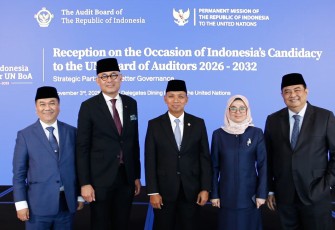 Badan Pemeriksa Keuangan Republik Indonesia (BPK) terpilih sebagai Anggota United Nations Board of Auditors (UN BoA) dalam Sidang Utama Komite V Majelis Umum PBB ke-80 di New York, Amerika Serikat (7/11)