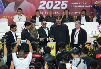 Menpora Dito saat membuka Kejurnas Inkado 2025 di Jakarta, Jum'at (21/2)