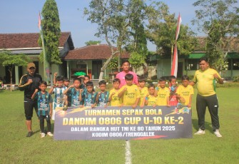 Serunya Dandim Cup U-10 di Trenggalek, Semangat HUT TNI ke-80 Hidup di Lapangan Makodim 0806