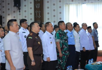 Bupati Tulang Bawang, Drs. Qudrotul Ikhwan, MM., mengikuti secara virtual peluncuran kelembagaan 80.000 Koperasi Desa/Kelurahan (Kopdes) Merah Putih oleh Presiden Republik Indonesia, Prabowo Subianto