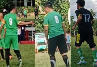 Turnamen sepak Bola Bupati Cup 2025, di Lapangan Merdeka Labuhan Jukung, kecamatan pesisir tengah, Rabu sore, (20/08/2025). 