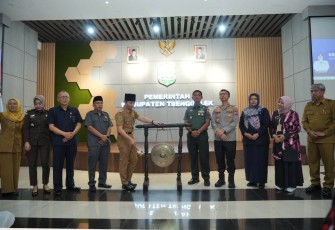 Dandim 0806/Trenggalek Letkol Inf Isnanto Roy Saputro menghadiri launching Sekolah Rakyat Terintegrasi 50, Selasa (30/9)