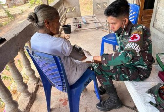 Pengobatan gratis Satgas Yonarhanud 2 Kostrad 