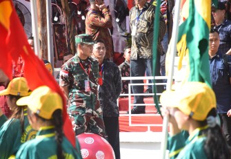  Danrem 121/Abw Brigjen TNI Purnomosidi, S.I.P., M.A.P., M.Han. saat Turun Langsung dalam Pengamanan Kunker Wapres di Kota Siangkawang