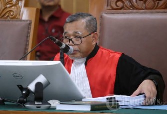 Hakim Dr Djuyamto SH MH saat memimpin sidang di PN Jaksel 