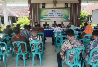 Danramil 0803/17 Sawah Hadiri Lokakarya Mini Tri bulanan Lintas Sektor 