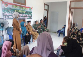 Penyuluhan stunting sasaran non fisik TMMD Kodim Parepare 