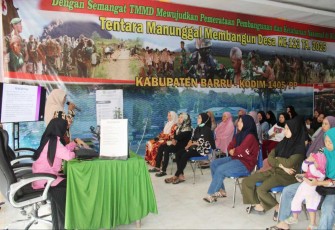 Penyuluhan kesehatan warga di lokasi TMMD Kodim Parepare 