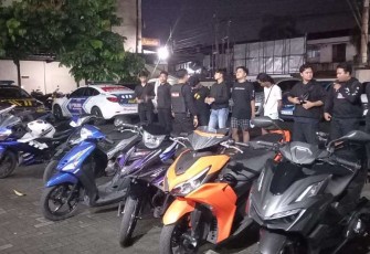 Polisi menyita motor balap liar dan berknalpot brong 