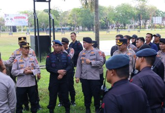 Polda Kalteng Terjunkan 158 Personel Gabungan Amankan May Day di Kantor Gubernur
