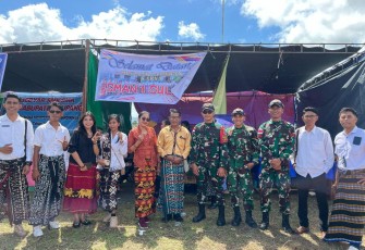 Satgas Pamtas RI-RDTL Yonarhanud 15/DBY Dukung Penuh Kegiatan Hardiknas SMA N 1 Amfoang Timur di Kantor Bupati Kupang