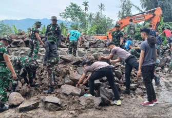 Personel TMMD ke 124 Kodim 1410 Bantaeng 