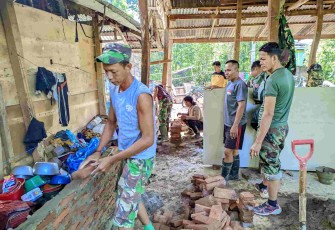 Pembangunan RLTH sasaran fisik TMMD Kodim Bantaeng 