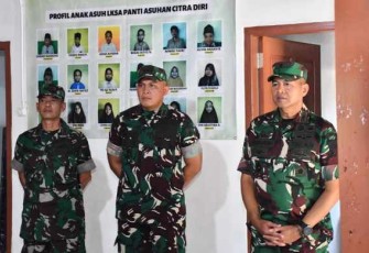 Tim penilai Mabesad di panti asuhan citra diri kabupaten Pacitan 