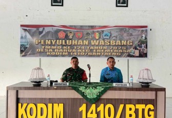 Penyuluhan wasbang di lokasi TMMD Kodim Bantaeng 