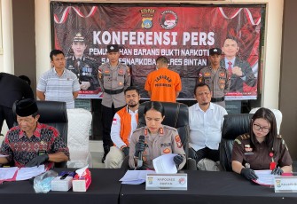Polres Bintan Musnahkan Barang Bukti Narkoba Hampir Setengah Kilo Gram Sabu
