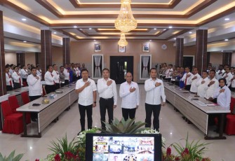 Coaching Clinic Bid Labfor Polda Jatim di Mapolda Kalteng, Kamis (22/5)