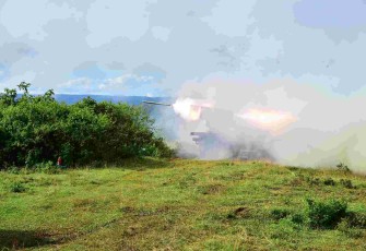 Penembakan roket MLRS 90B di Sukabumi 