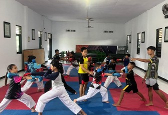 Karateka cilik binaan Kodim 0806/Trenggalek 