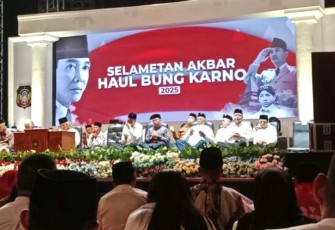 Situasi Doa Bersama dan Tasyakuran Akbar di Acara Haul Bung Karno ke 55, Jumat 20 Juni 2025 malam. (Foto : Ist.)