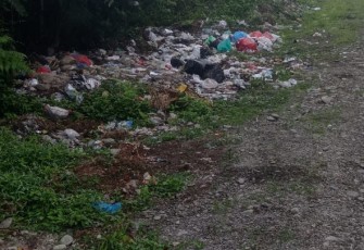 Warga Geram Sampah Berserakan di Pinggir Jalan bypass Tampuniak Lubuk Sikaping