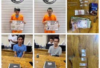 Kedua orang pengedar sabu yang telah ditangkap petugas Polrestabes Medan, Sabtu (28/6/2025)
