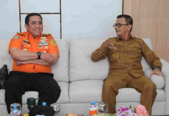  Wali Kota Tanjungpinang, Raja Ariza, sambut kunjungan kerja Deputi Sarana Prasarana dan Sistem Komunikasi dalam rangka pelaksanaan sosialisasi deteksi dini di Kota Tanjungpinang