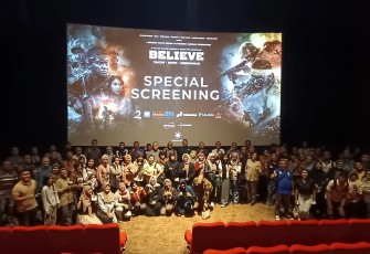 Personel Dislitbangal Antusias Nobar Pra Rilis Film Belive : The Ultimate Battle 