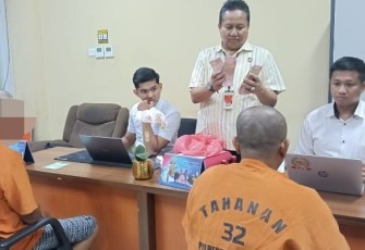 Terduga Pelaku Saat Dimintai Keterangan 