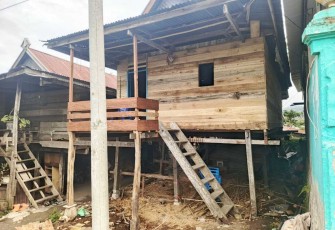 Rumah ibu Dara di lokasi TMMD Kodim Enrekang 