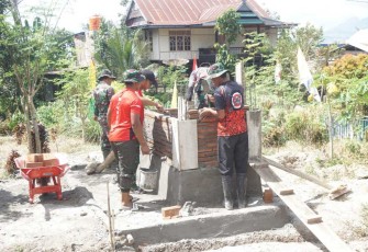 Bak penampungan air sumur bor TMMD Kodim Enrekang 