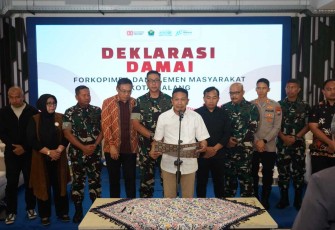 Danrem 083/Bdj Kolonel Inf Kohir saat deklarasi damai, Minggu (31/8)