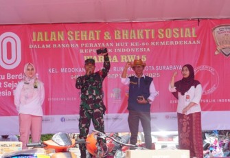 Acara Puncak Perayaan HUT ke-80 Kemerdekaan RI tingkat RW15 Medokan Ayu Surabaya