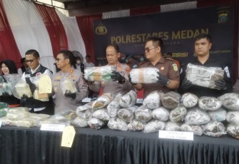 Polrestabes Medan Musnahkan Sabu 29 Kg, Ekstasi 19.800 Butir, dan Ganja 22 Kg