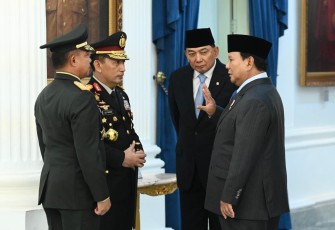 Panglima TNI Hadiri Penganugerahan Pangkat Istimewa dan Pelantikan Menteri Kabinet Merah Putih di Istana Negara